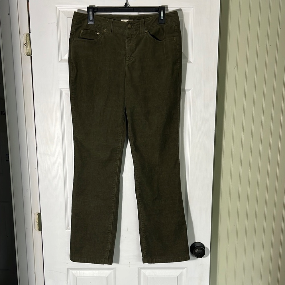 Jones New York Olive Boot Cut Corduroy Pants